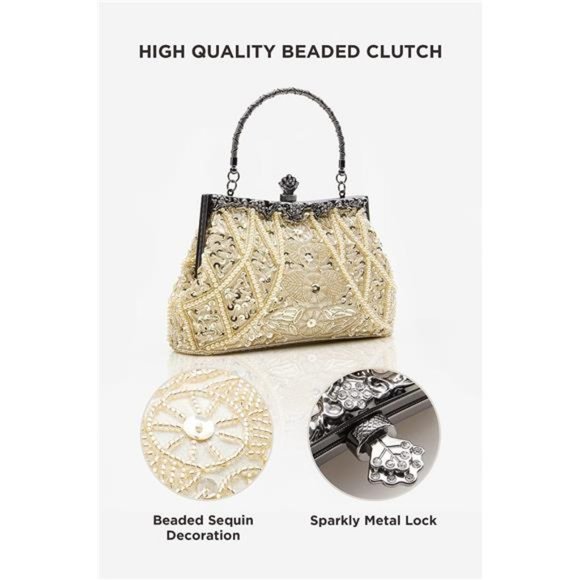 BABEYOND Evening Clutch Purses for Women - Vintage Evening  Evening Clutch Purses for Women - Vintage Evening Bag Accessories for Women